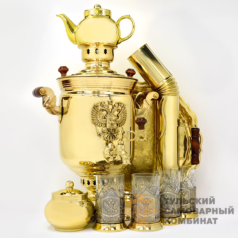 Набор «Герб РФ» комбинированный, 5 литров, 13 предметов, латунь