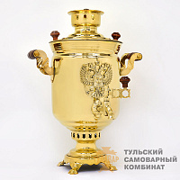 Самовар «Герб РФ»<br/>комбинированный, 5л, латунь...