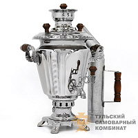 Самовар «Русская краса» <br/>жаровой, 3л, никелированный...