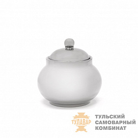Сахарница фарфоровая под никель