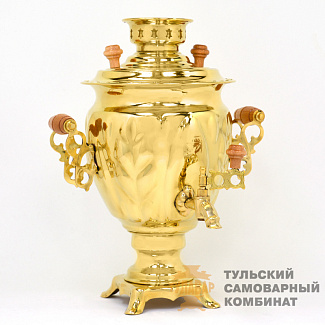 Самовар «Жёлудь» электрический, 3 литра, латунь. Обзор в 360˚