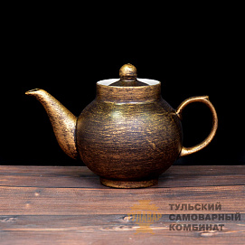 Чайник фарфоровый под патину