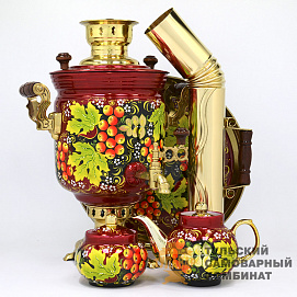 Набор «Рябина» расписной, жаровой, 5л